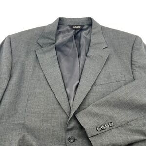 Jos. A. Bank 100% Wool Men's Gray Two Button Blazer Jacket 46 L Business‎ Career